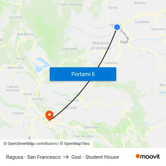 Ragusa - San Francesco to Gssi - Student House map