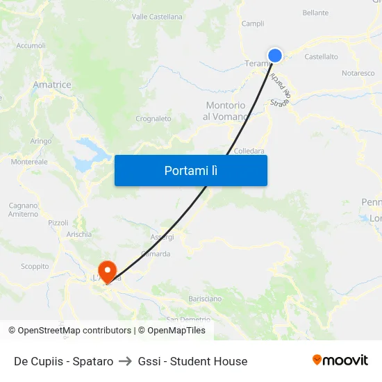 De Cupiis - Spataro to Gssi - Student House map