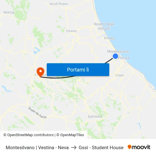 Montesilvano | Vestina - Neva to Gssi - Student House map