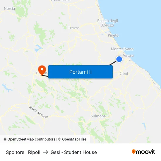 Spoltore | Ripoli to Gssi - Student House map