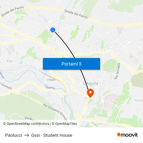 Paolucci to Gssi - Student House map