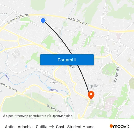 Antica Arischia - Cutilia to Gssi - Student House map