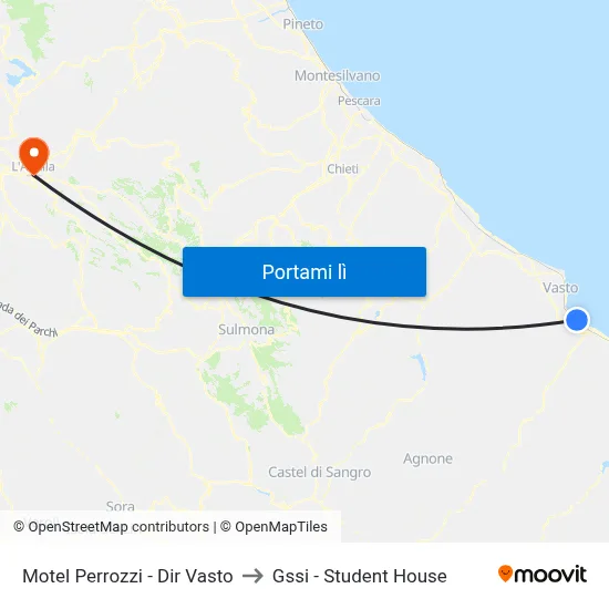 Motel Perrozzi - Dir Vasto to Gssi - Student House map