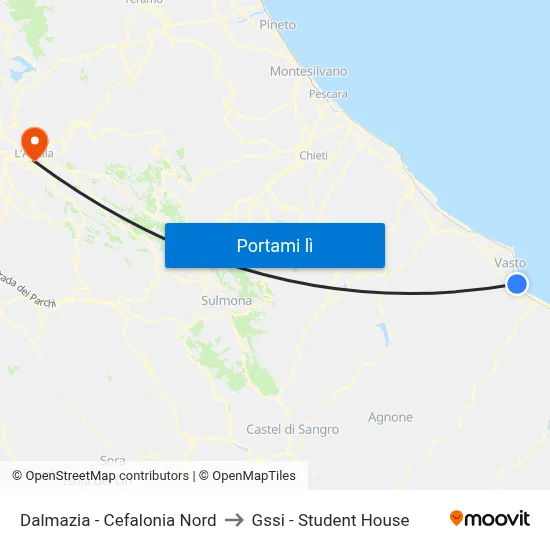 Dalmazia - Cefalonia Nord to Gssi - Student House map