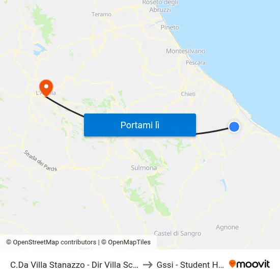 C.Da Villa Stanazzo - Dir Villa Scorciosa to Gssi - Student House map