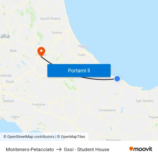 Montenero-Petacciato to Gssi - Student House map