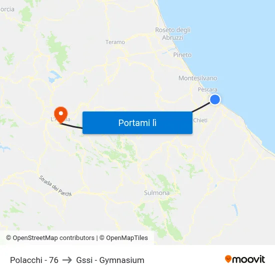 Polacchi - 76 to Gssi - Gymnasium map