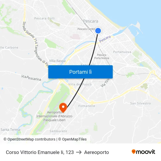 Corso Vittorio Emanuele Ii, 123 to Aereoporto map