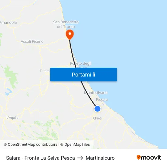 Salara - Fronte La Selva Pesca to Martinsicuro map