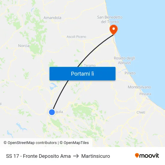 SS 17 - Fronte Deposito Ama to Martinsicuro map