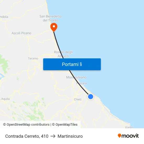 Contrada Cerreto, 410 to Martinsicuro map