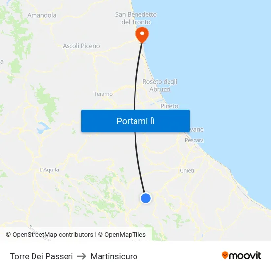 Torre Dei Passeri to Martinsicuro map