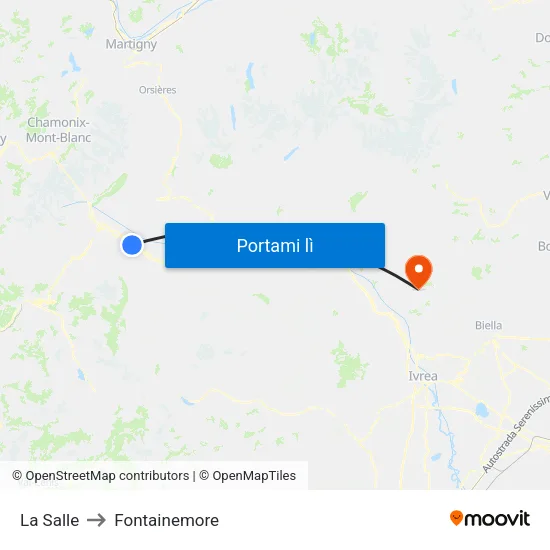 La Salle to Fontainemore map