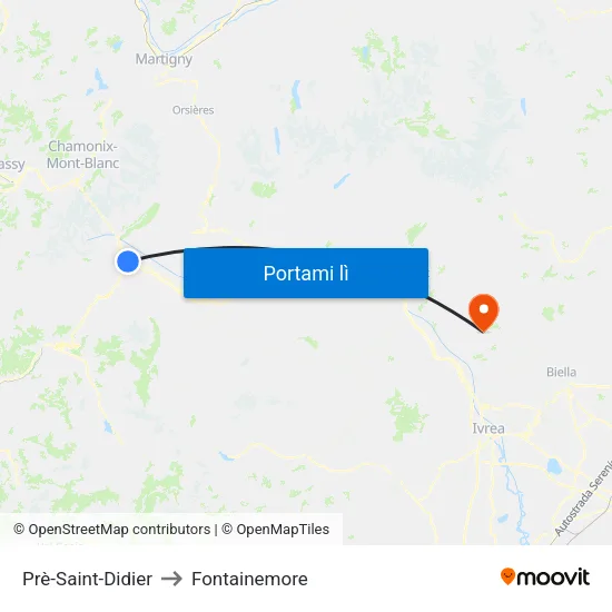 Prè-Saint-Didier to Fontainemore map
