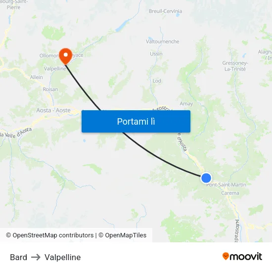 Bard to Valpelline map
