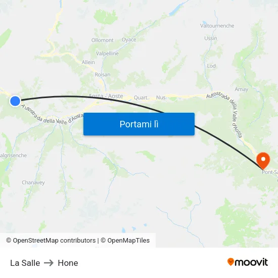 La Salle to Hone map