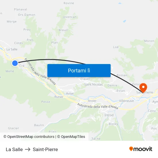 La Salle to Saint-Pierre map