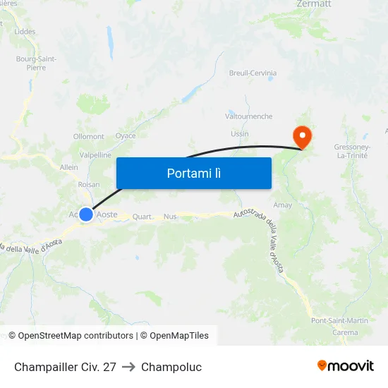 Champailler Civ. 27 to Champoluc map