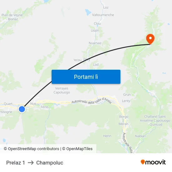 Prelaz 1 to Champoluc map