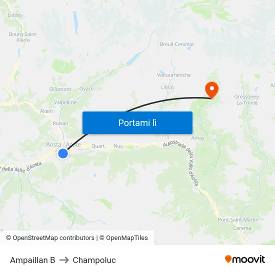 Ampaillan B to Champoluc map
