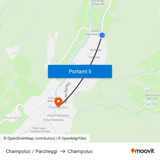 Champoluc / Parcheggi to Champoluc map