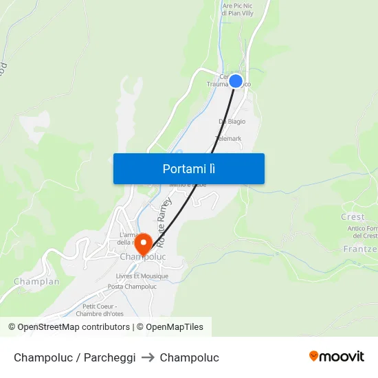 Champoluc / Parcheggi to Champoluc map