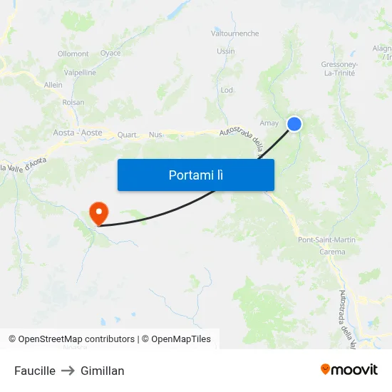 Faucille to Gimillan map