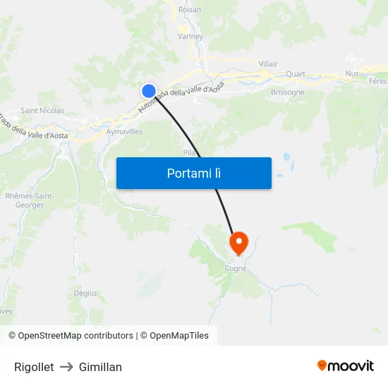 Rigollet to Gimillan map