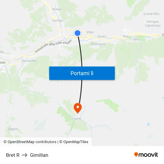 Bret R to Gimillan map