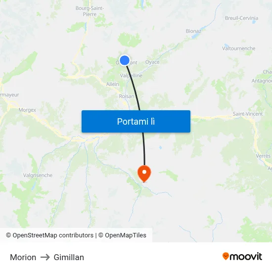Morion to Gimillan map
