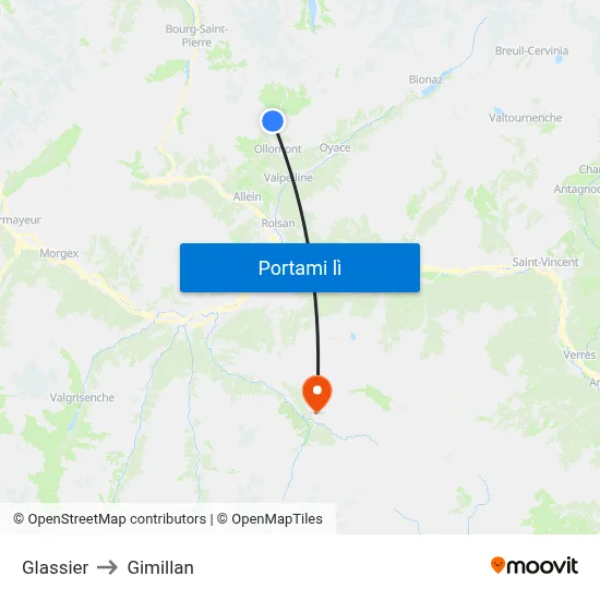 Glassier to Gimillan map
