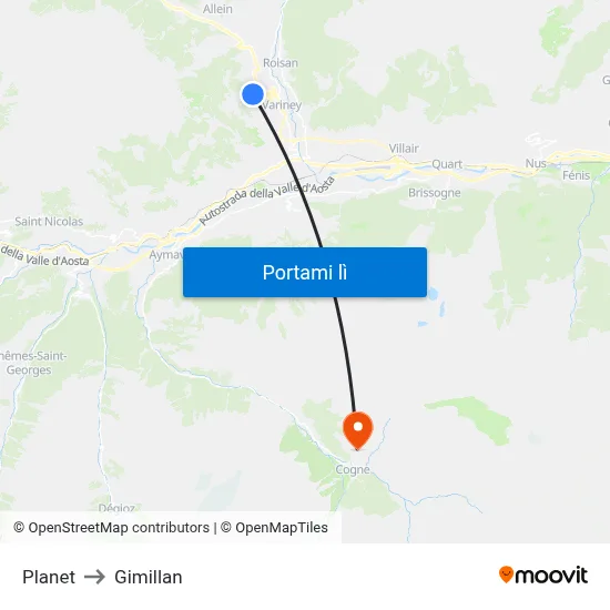 Planet to Gimillan map