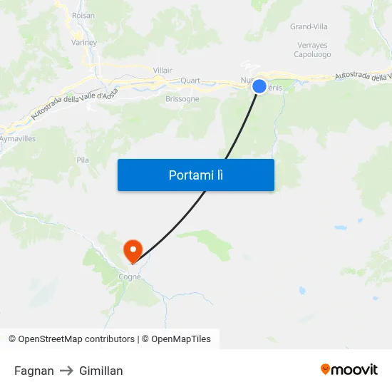 Fagnan to Gimillan map