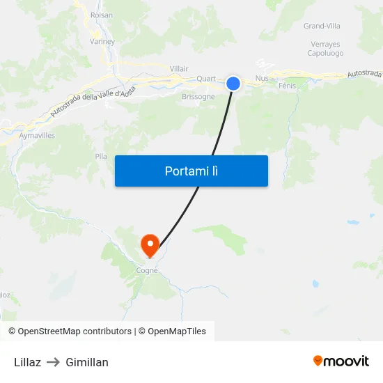 Lillaz to Gimillan map