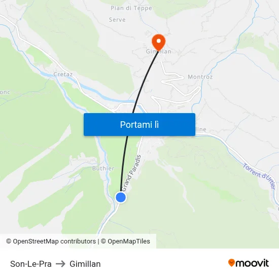 Son-Le-Pra to Gimillan map