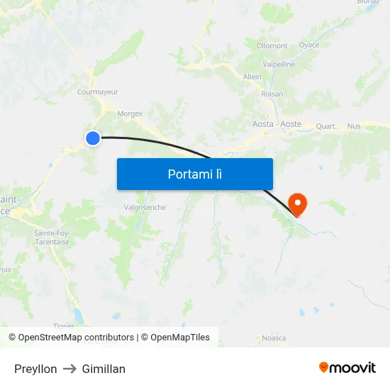Preyllon to Gimillan map