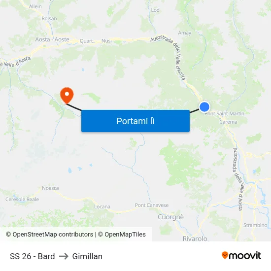 SS 26 - Bard to Gimillan map