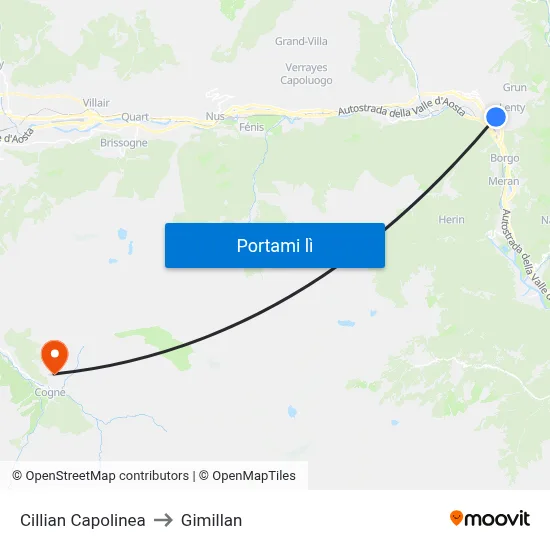 Cillian Capolinea to Gimillan map