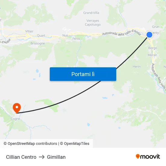 Cillian Centro to Gimillan map