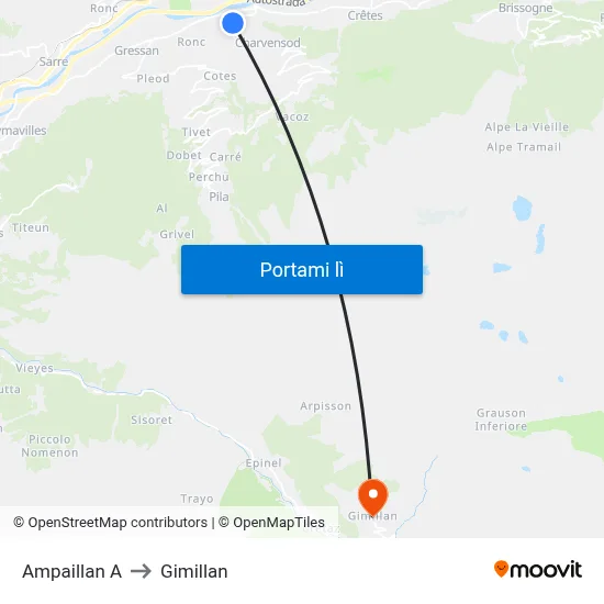 Ampaillan A to Gimillan map