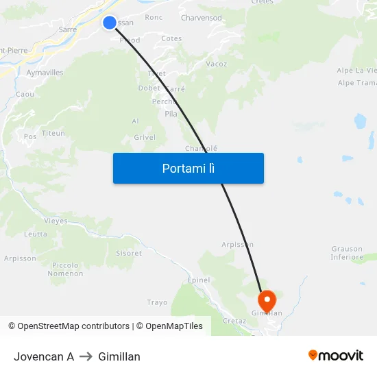 Jovencan A to Gimillan map