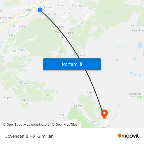 Jovencan B to Gimillan map
