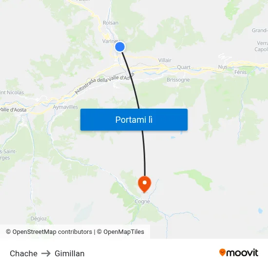 Chache to Gimillan map