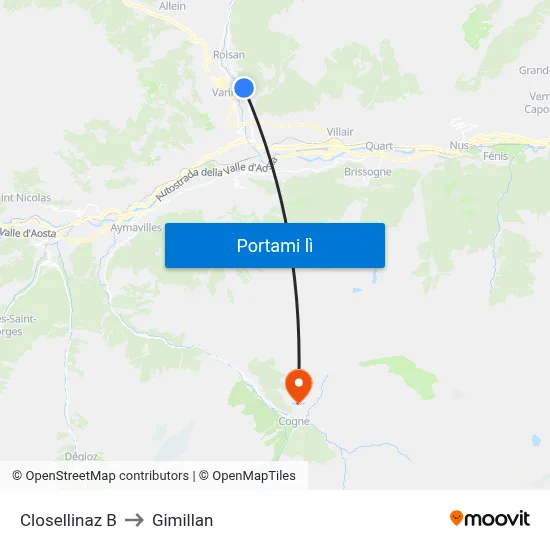 Closellinaz B to Gimillan map