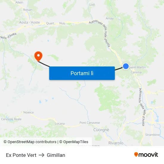 Ex Ponte Vert to Gimillan map