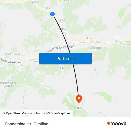 Condemine to Gimillan map