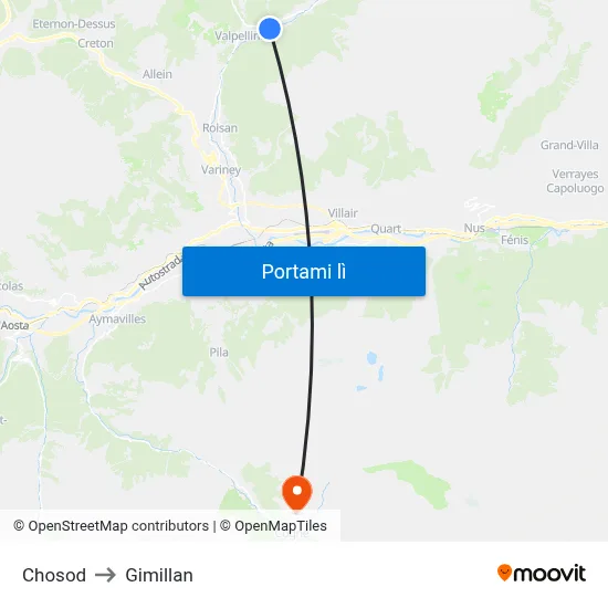 Chosod to Gimillan map