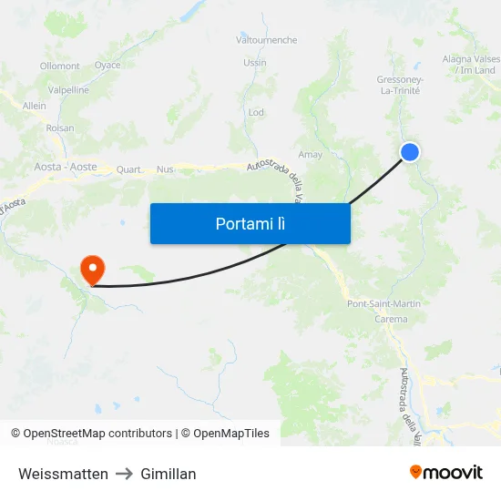 Weissmatten to Gimillan map