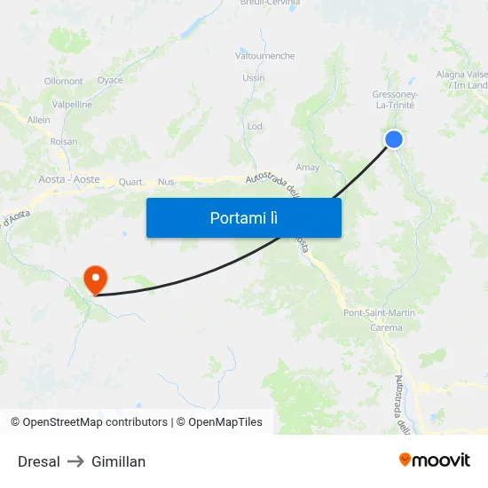 Dresal to Gimillan map