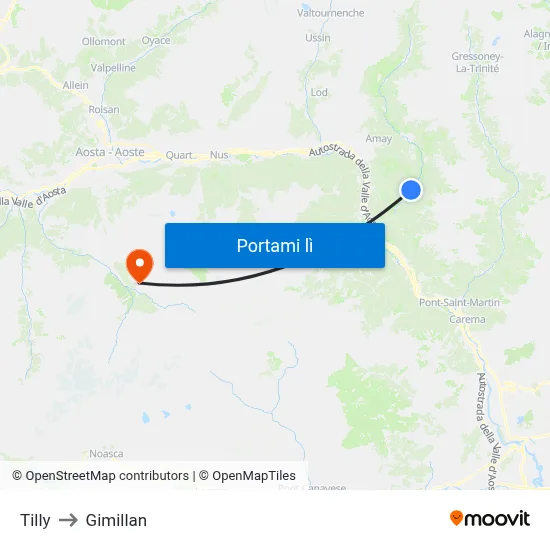 Tilly to Gimillan map